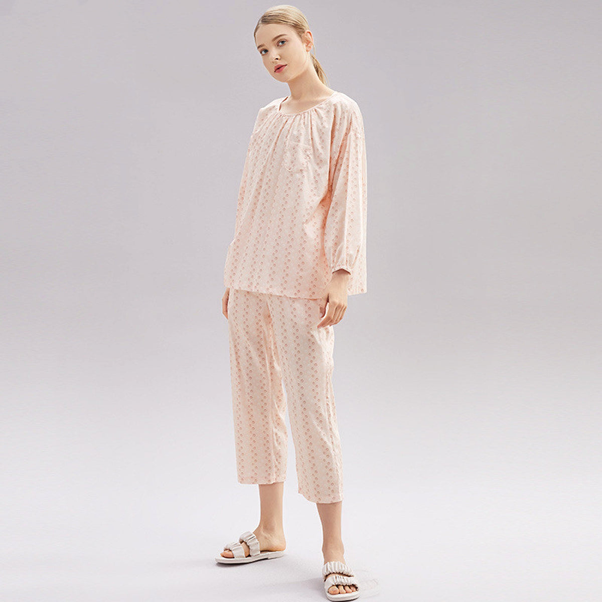 Women's Cotton Pajamas Spring Long-sleeved Homewear Thin New