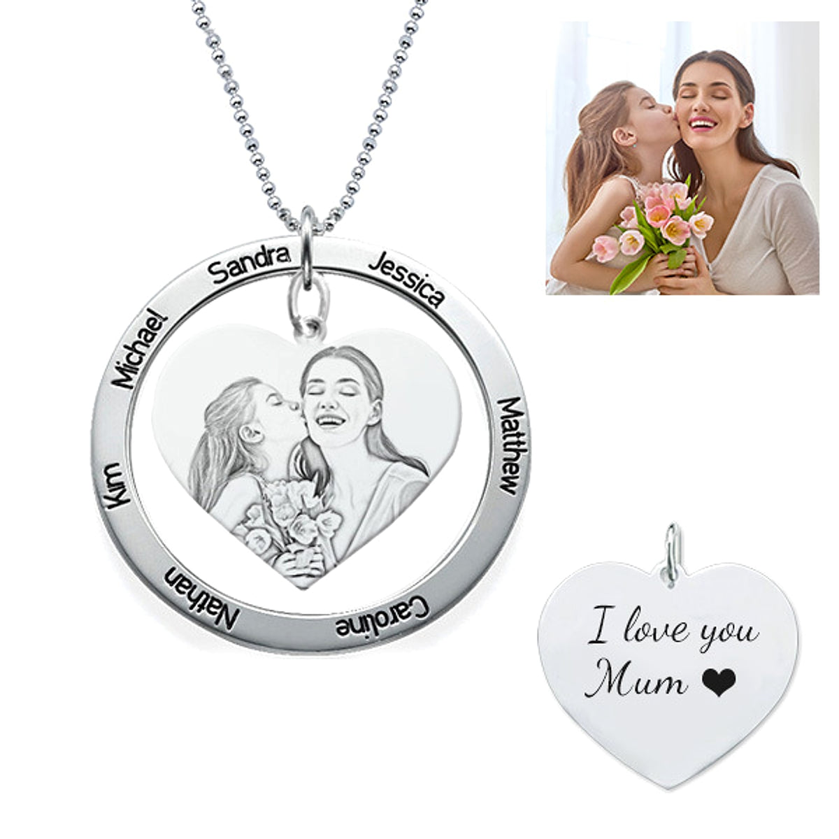 Women's Fashion Infinite Photo Necklace - enhanced image 2
