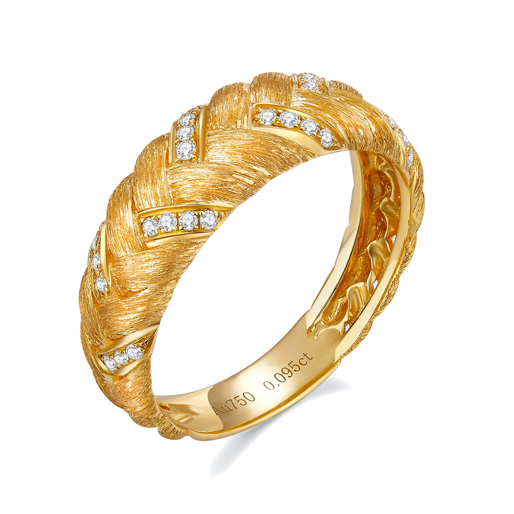 Women's Fashionable Simple Diamond Brushed Ring - enhanced image 2
