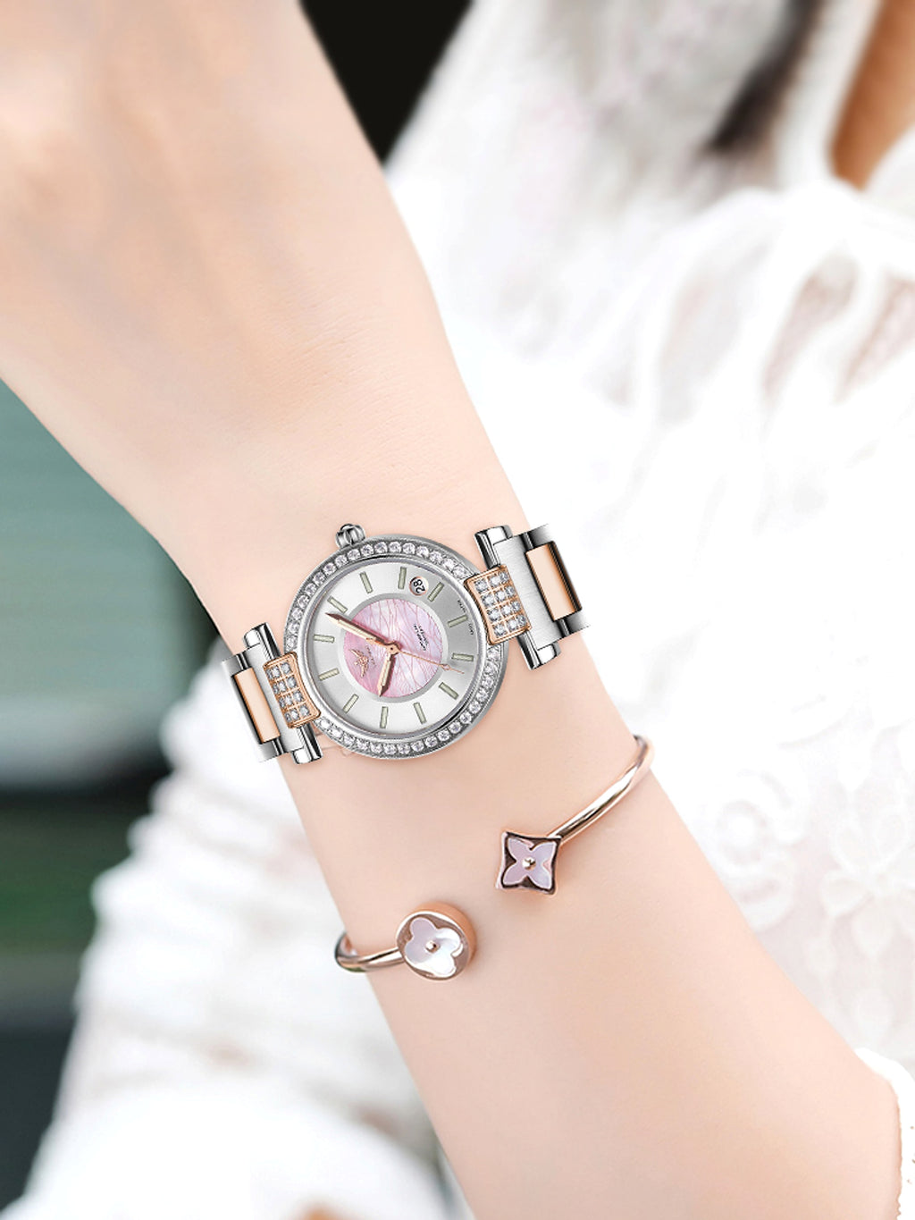 Women's Full-Automatic Waterproof Mechanical Watch – Precision Meets Elegance - enhanced image 2