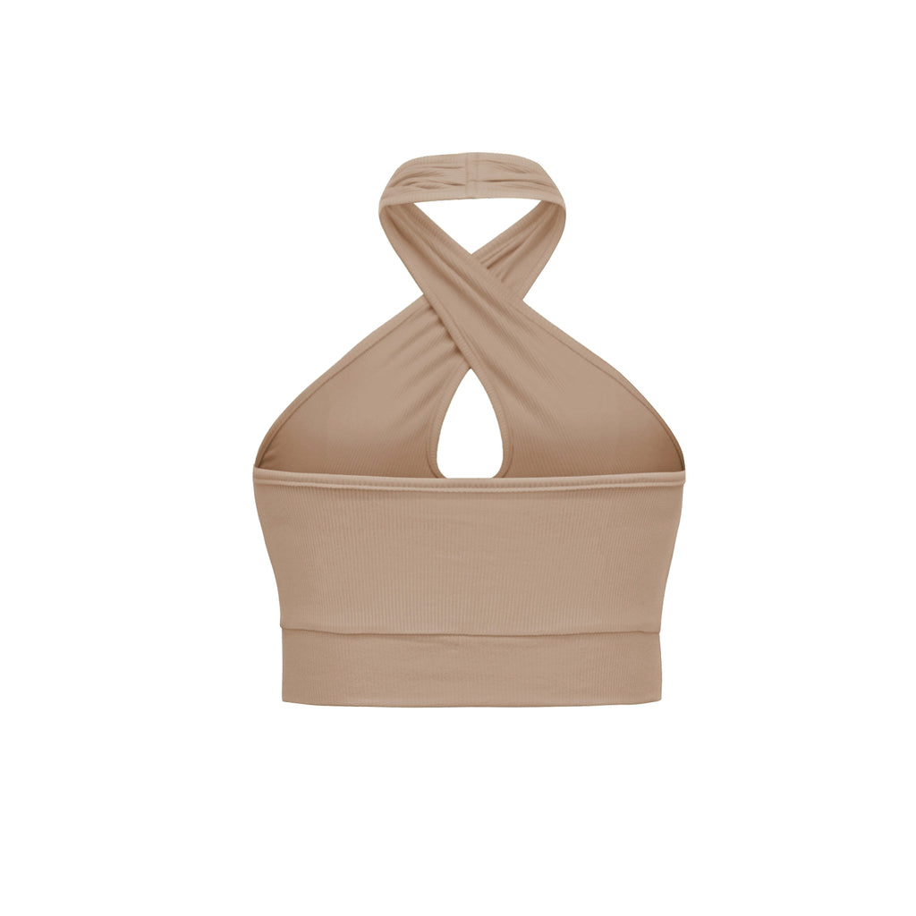 Women's Halter Backless Knitted Vest Top - enhanced image 2