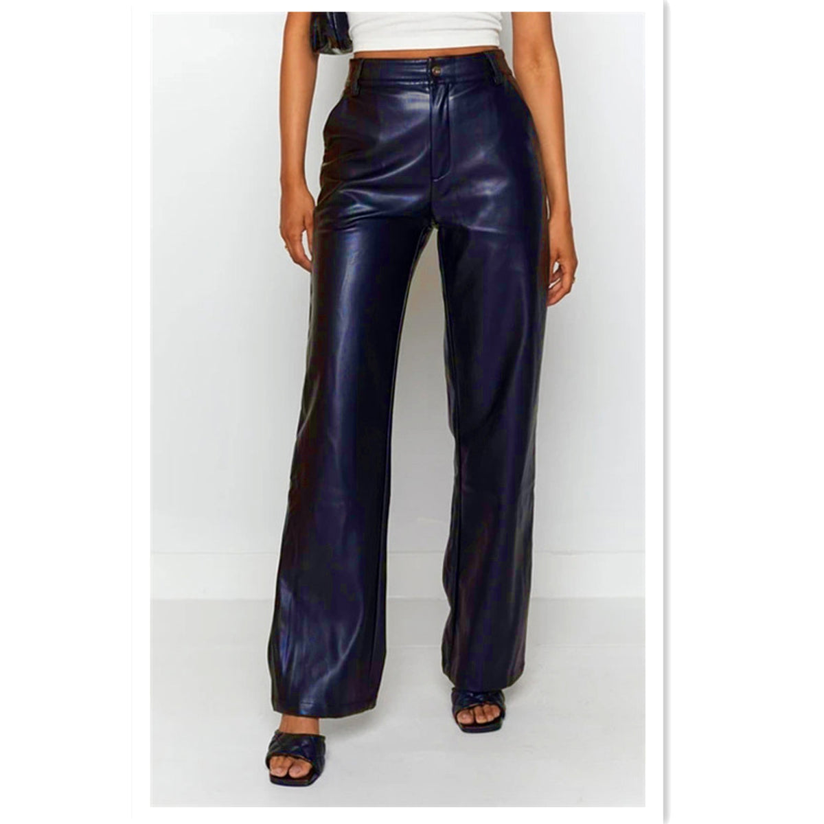 Women's High Elastic PU Leather Pants (Jeans) - enhanced image 2