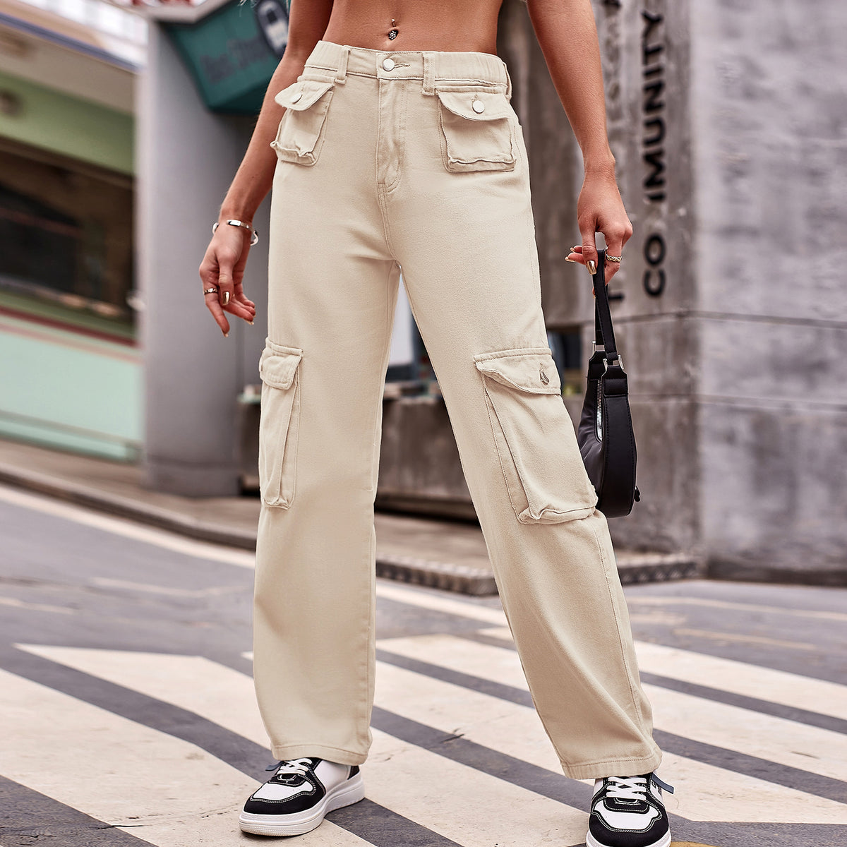 Women's Multi-pocket Design Jeans Casual - enhanced image 2