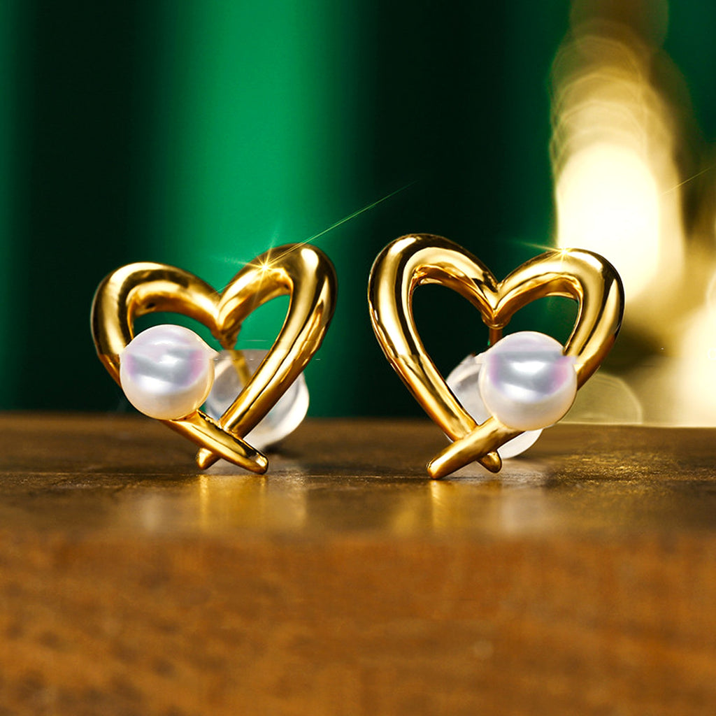 Women's Natural Pearl Earrings - enhanced image 2