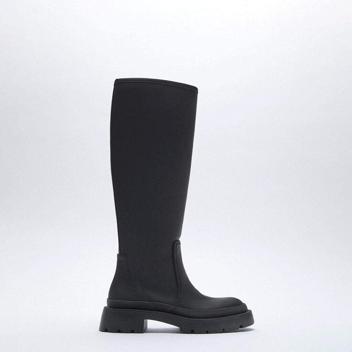 Women's Round Head Slim But Knee-high Martin Boots - enhanced image 2
