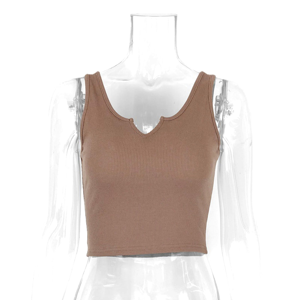 Women's Slim Fit Midriff-baring Camisole (Tank-top & T-Shirt) - enhanced image 2