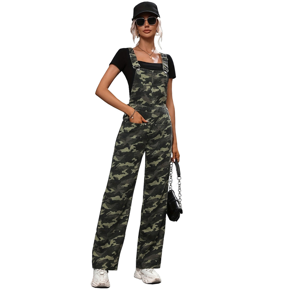 A.1 Women's Street t Denim Suspender Pants (Jeans) Jumpsuit - enhanced image 2