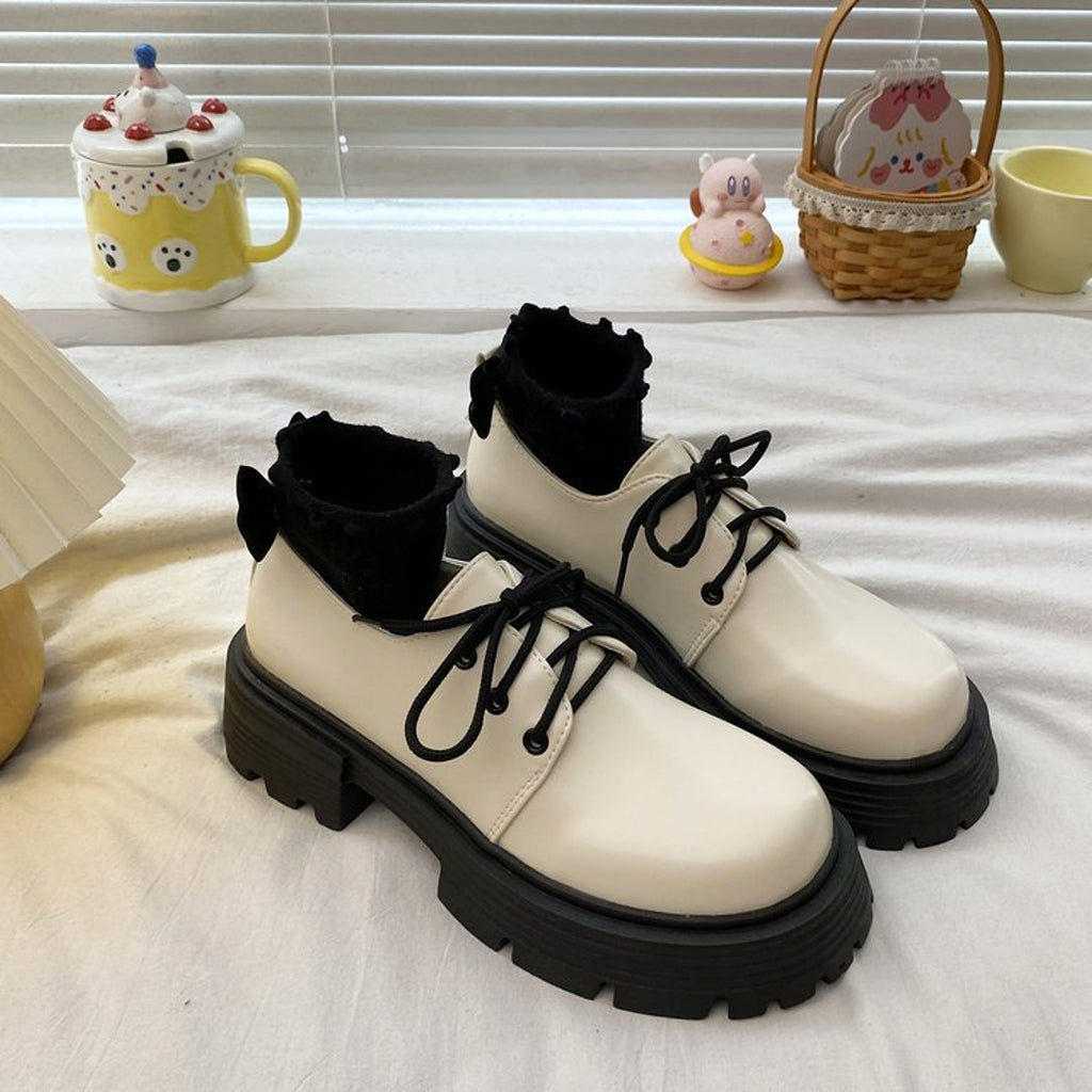 MonoBold™ – Thick Sole Vintage Leather Oxfords - enhanced image 2