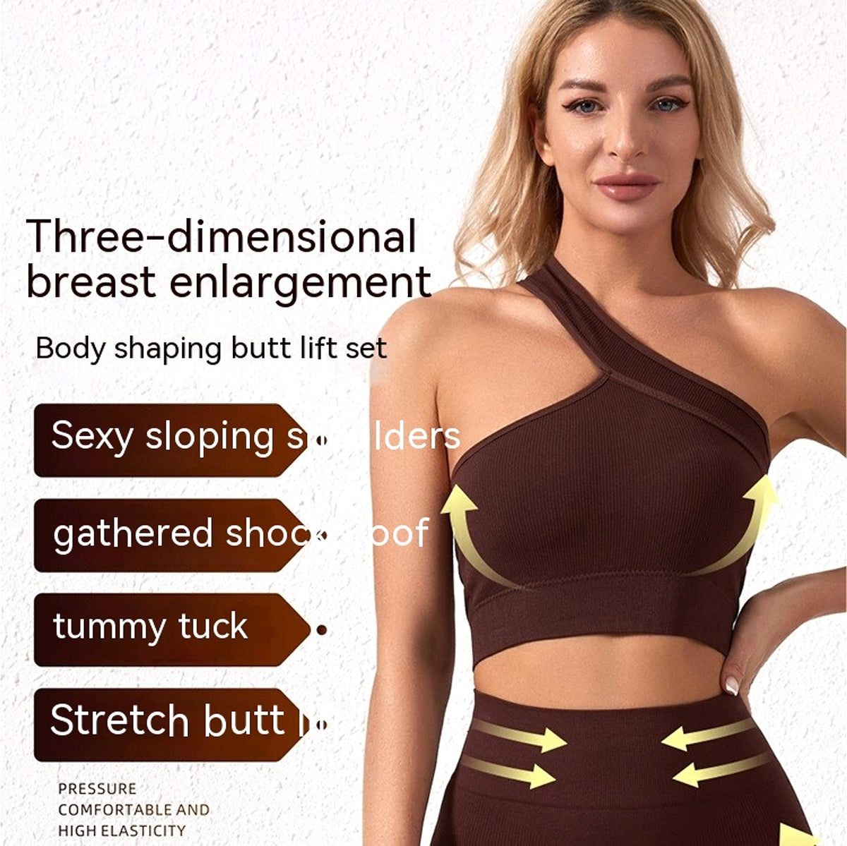 Women's Underwear Sports Fitness Shockproof Off-shoulder Suit Set - enhanced image 2