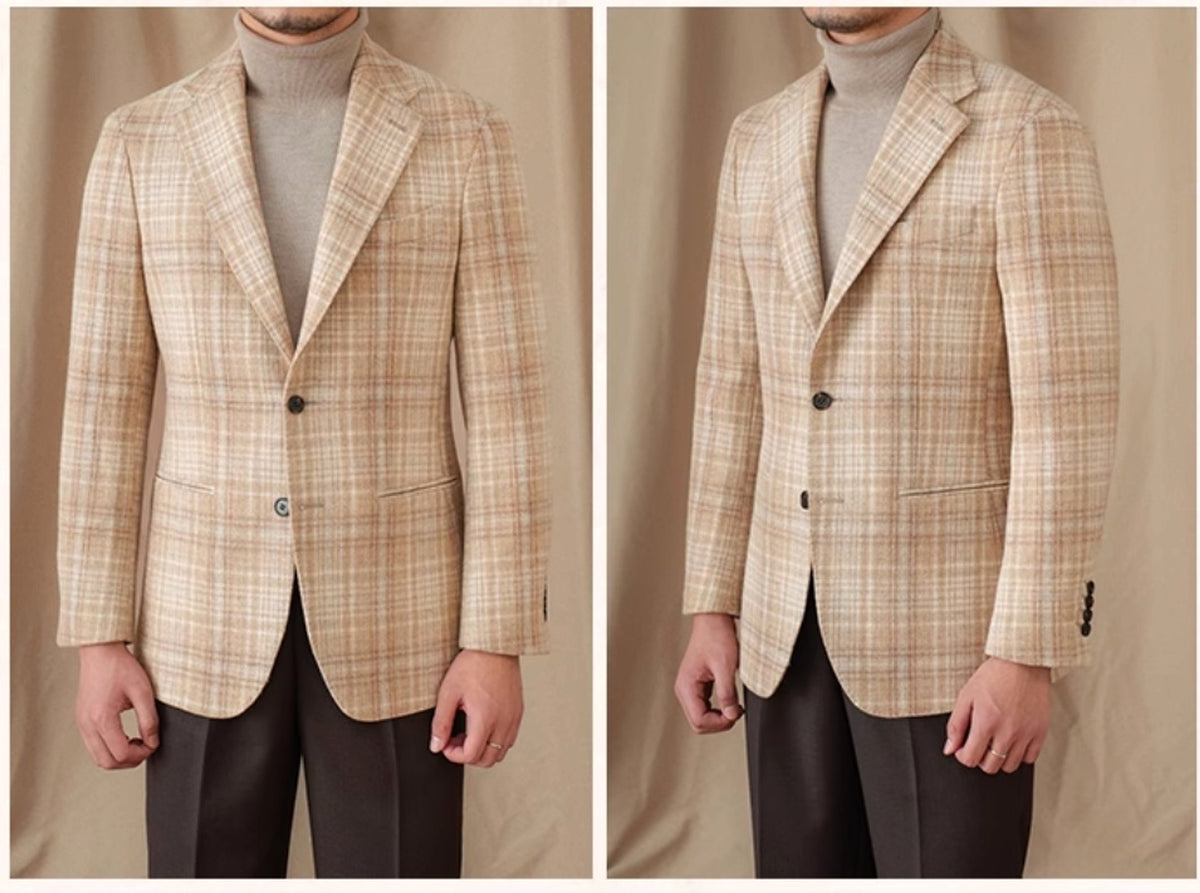 WoolRetro™ – Classic Plaid Wool Suit for Men - enhanced image 2