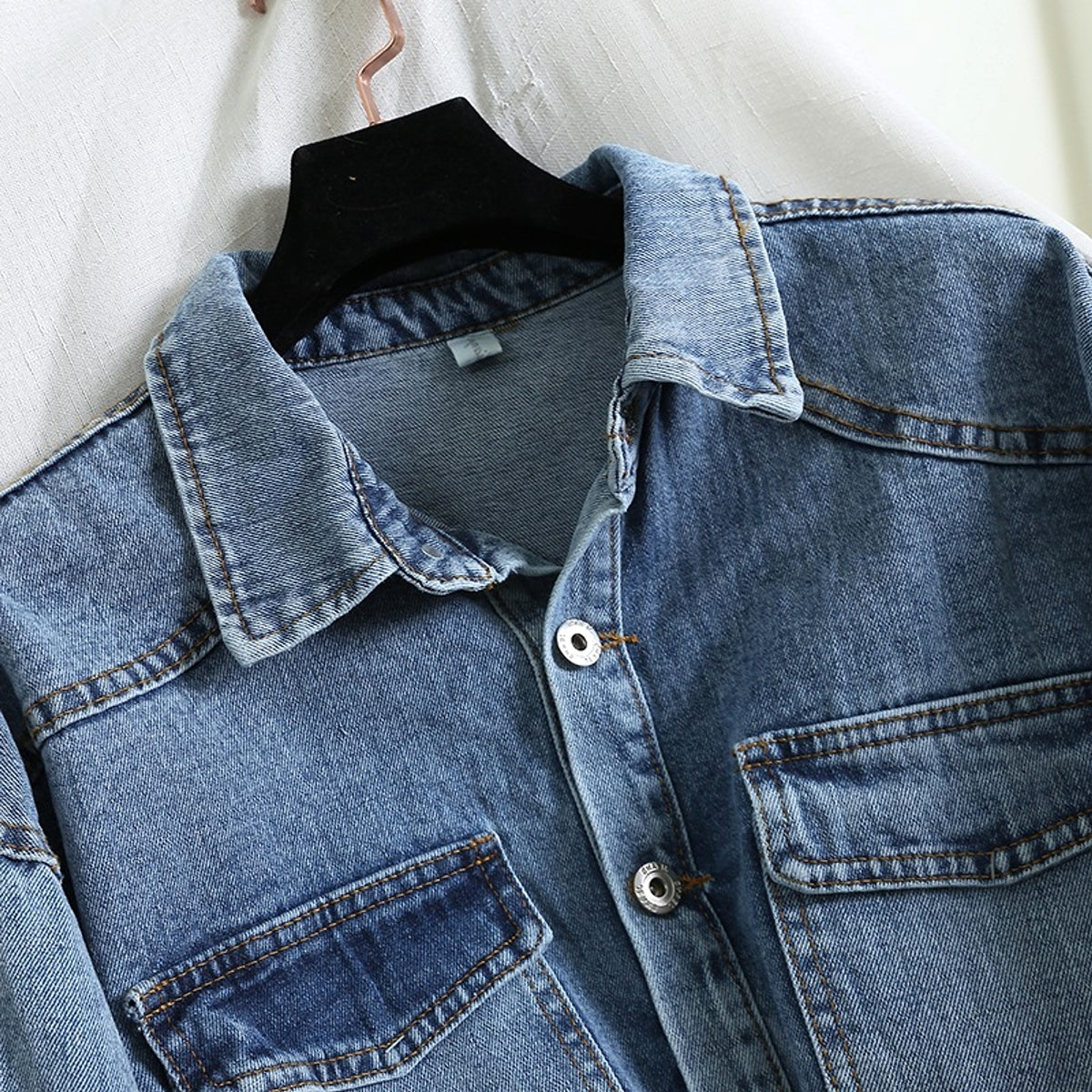 Workwear denim jumpsuit - enhanced image 2