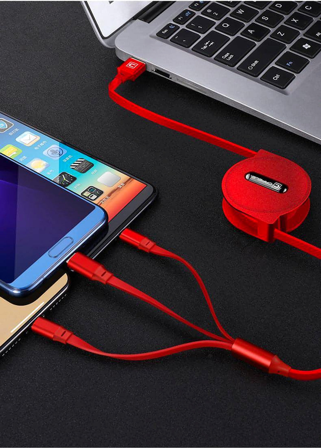 Z. Telescopic three-in-one charging line mobile phone multi-function multi-head Accessories - enhanced image 2