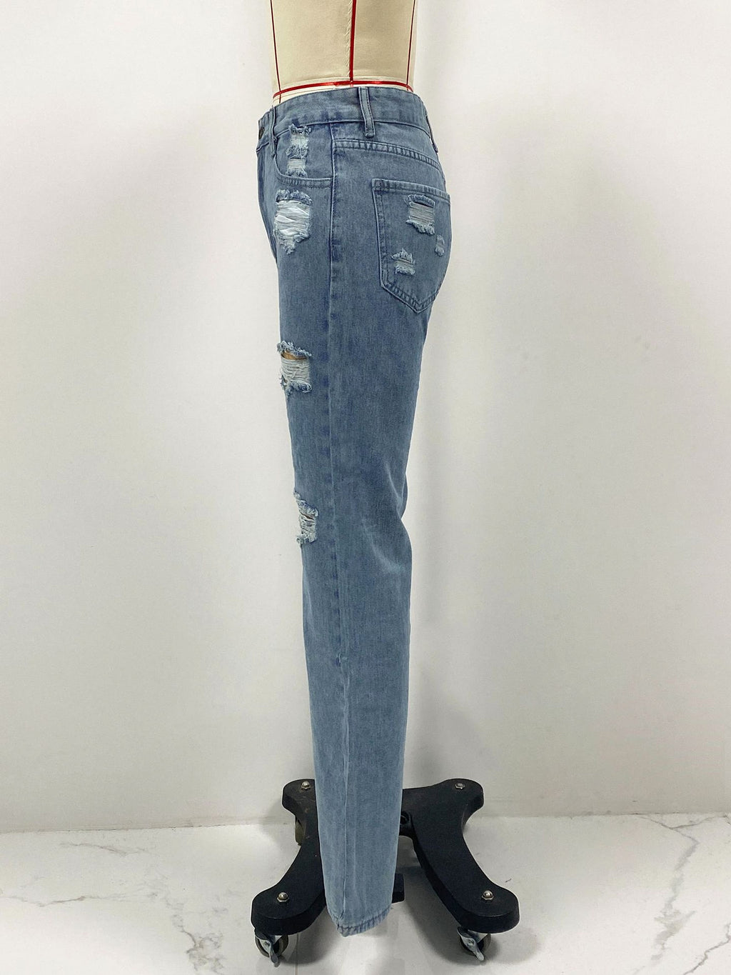 25 Edition – High Waist Ripped Split Stretch Jeans for Women - enhanced image 3