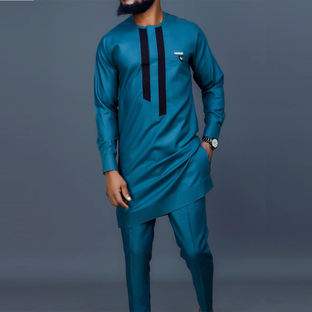 A1. African Ethnic Style Men's Casual 2-piece Set Tracksuit - enhanced image 3