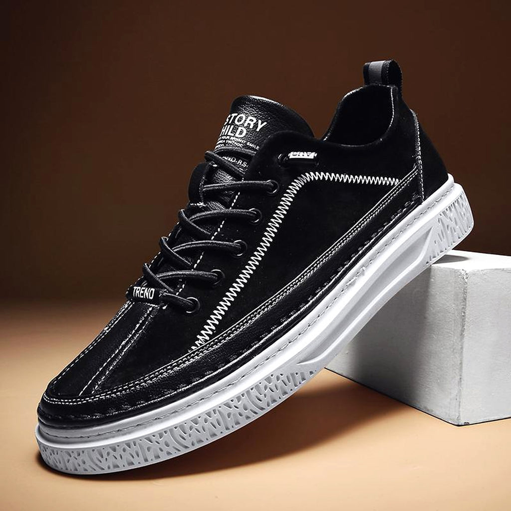 Men's Casual British Style Small Leather Shoes - enhanced image 3