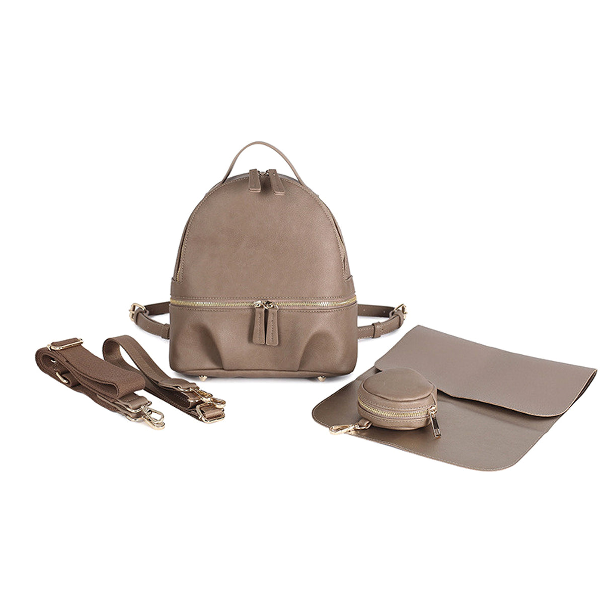 ALLFASHION™ – MiniLeather UrbanMOM Backpack - enhanced image 3