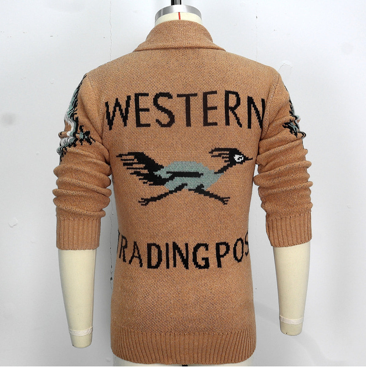 Autumn And Winter Jacquard Sweater Coat - enhanced image 3