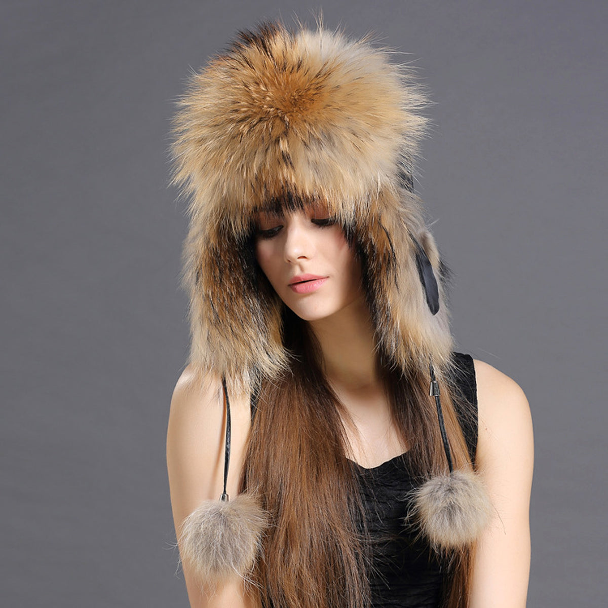 Autumn And Winter Korean Fox Fur Lei Feng Hat Trend - enhanced image 3