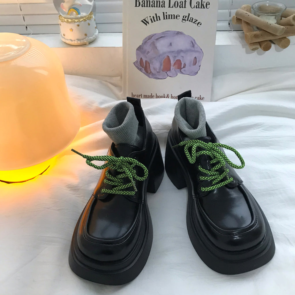 British Style Black Versatile Elevated Single Shoe - enhanced image 3