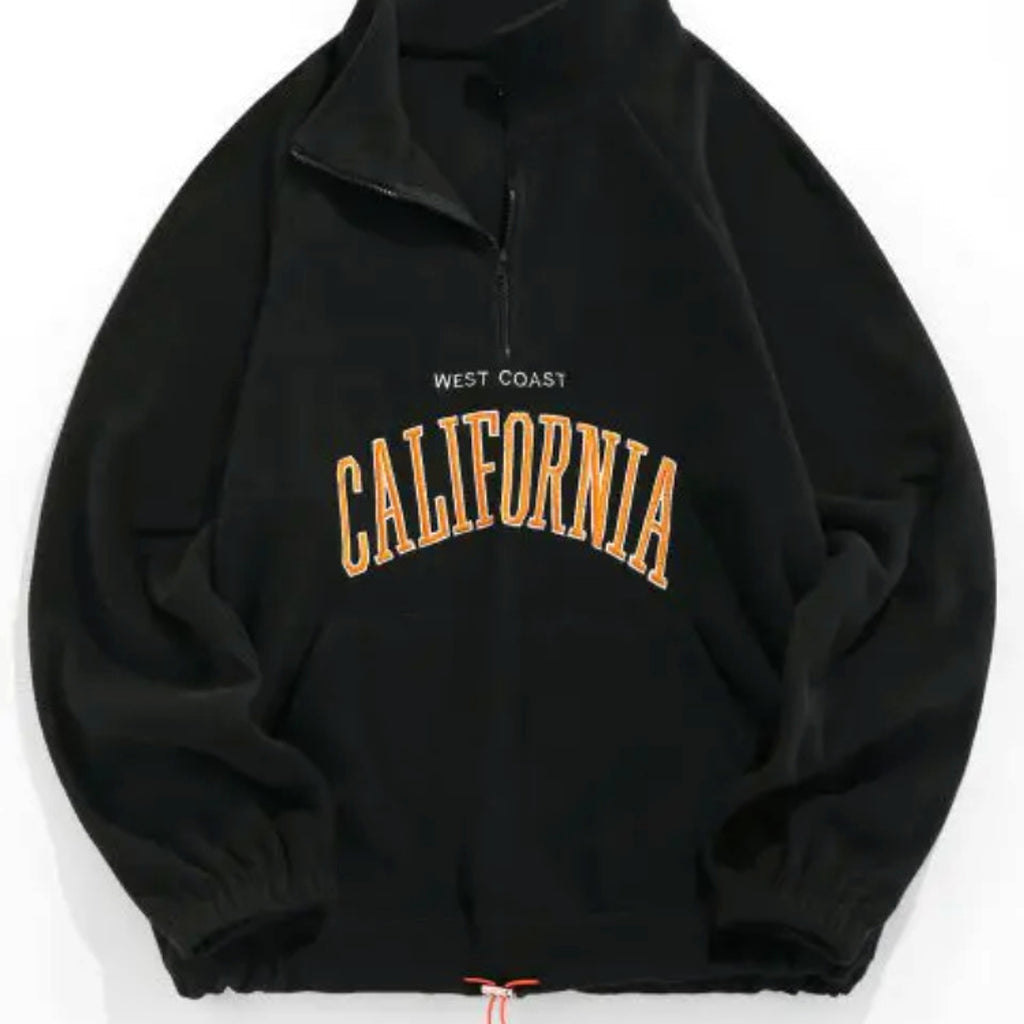 California Loose Zipper Coat Sweater - enhanced image 3