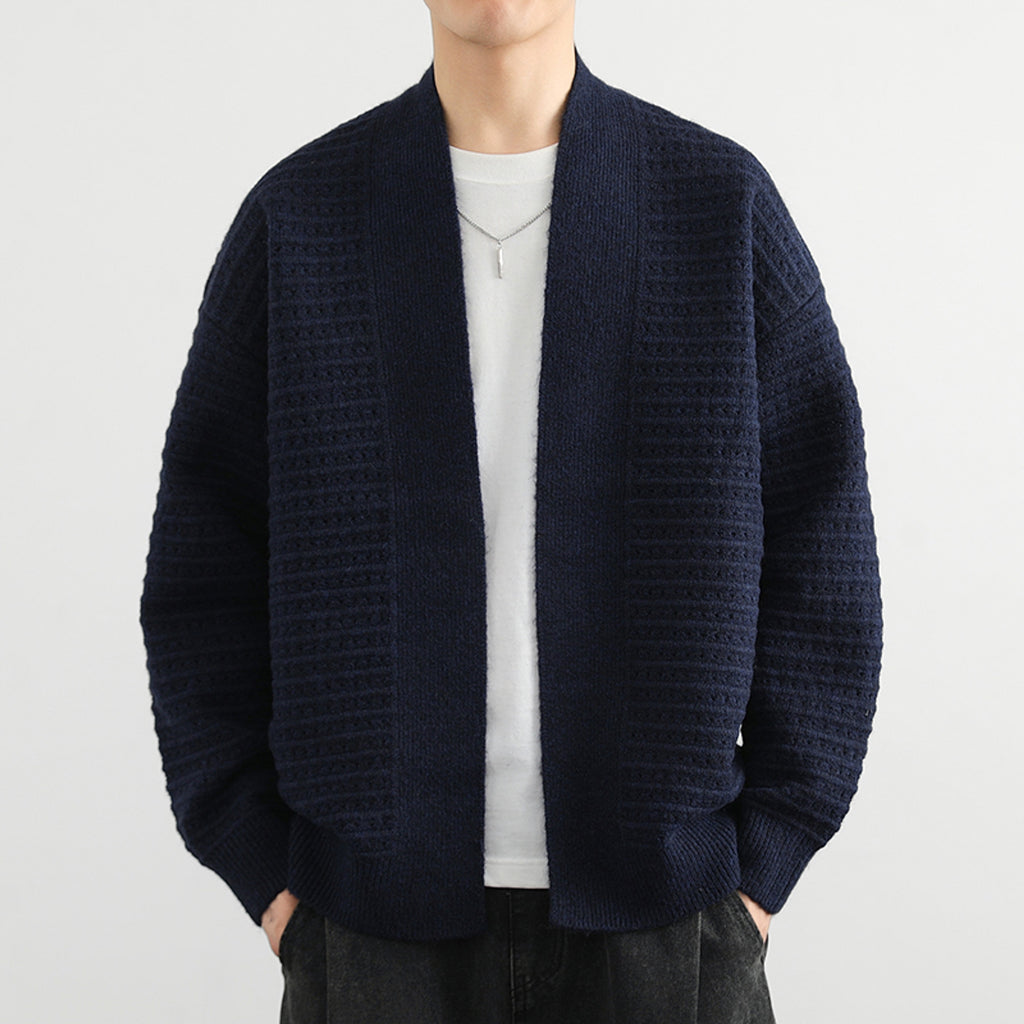 Cardigan Sweater Men's Spring And Autumn Trendy Loose - enhanced image 3