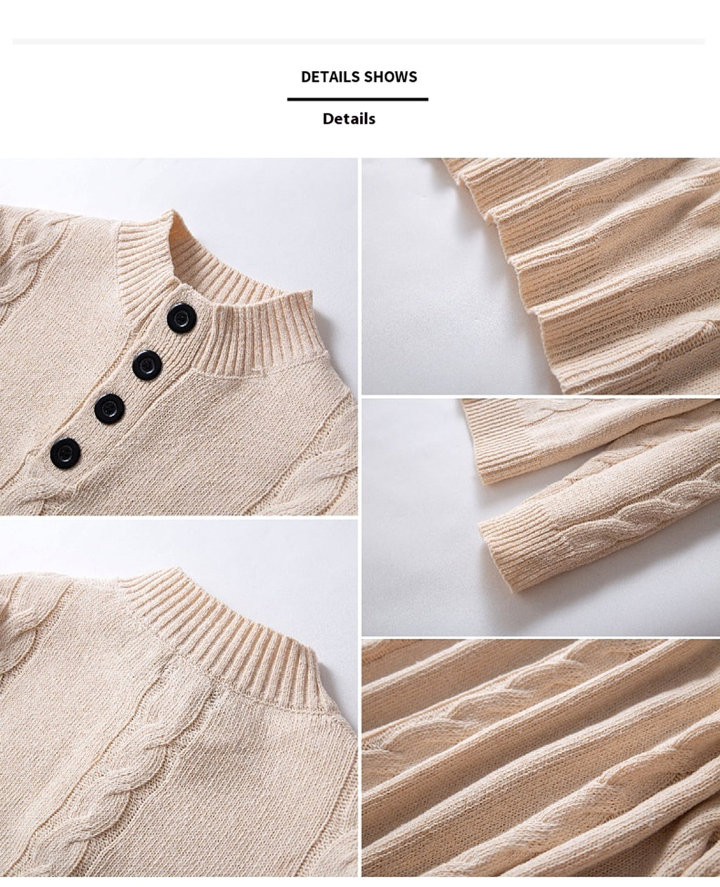 Casual Twisted Flower Solid Color Pullover Sweater - enhanced image 3