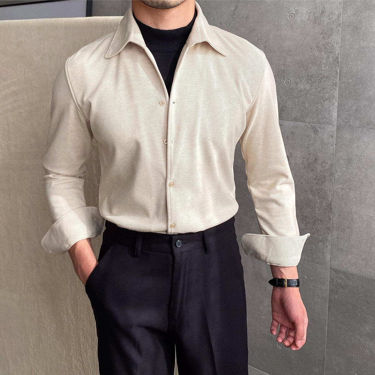 Casual Versatile DressShirt For Trendy Men - enhanced image 3