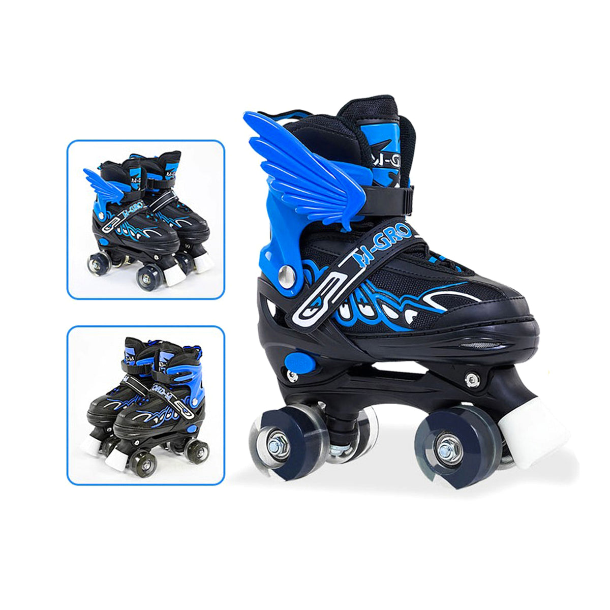 Children Adjustable Skates Roller Skates Boys Girls Kid's Roller  4-Wheels Outdoor Sports Skates - enhanced image 3