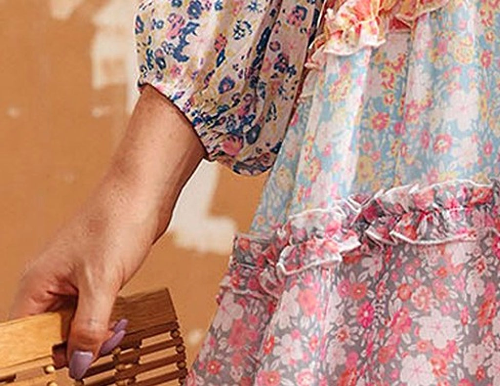 Color Matching Floral Dress Women's Pullover - enhanced image 3