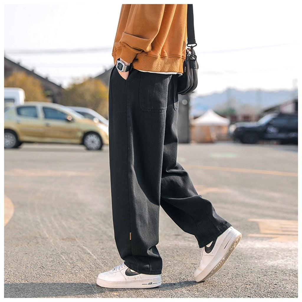 Cotton Pants Men's Casual Straight-leg Pants (Jeans) - enhanced image 3