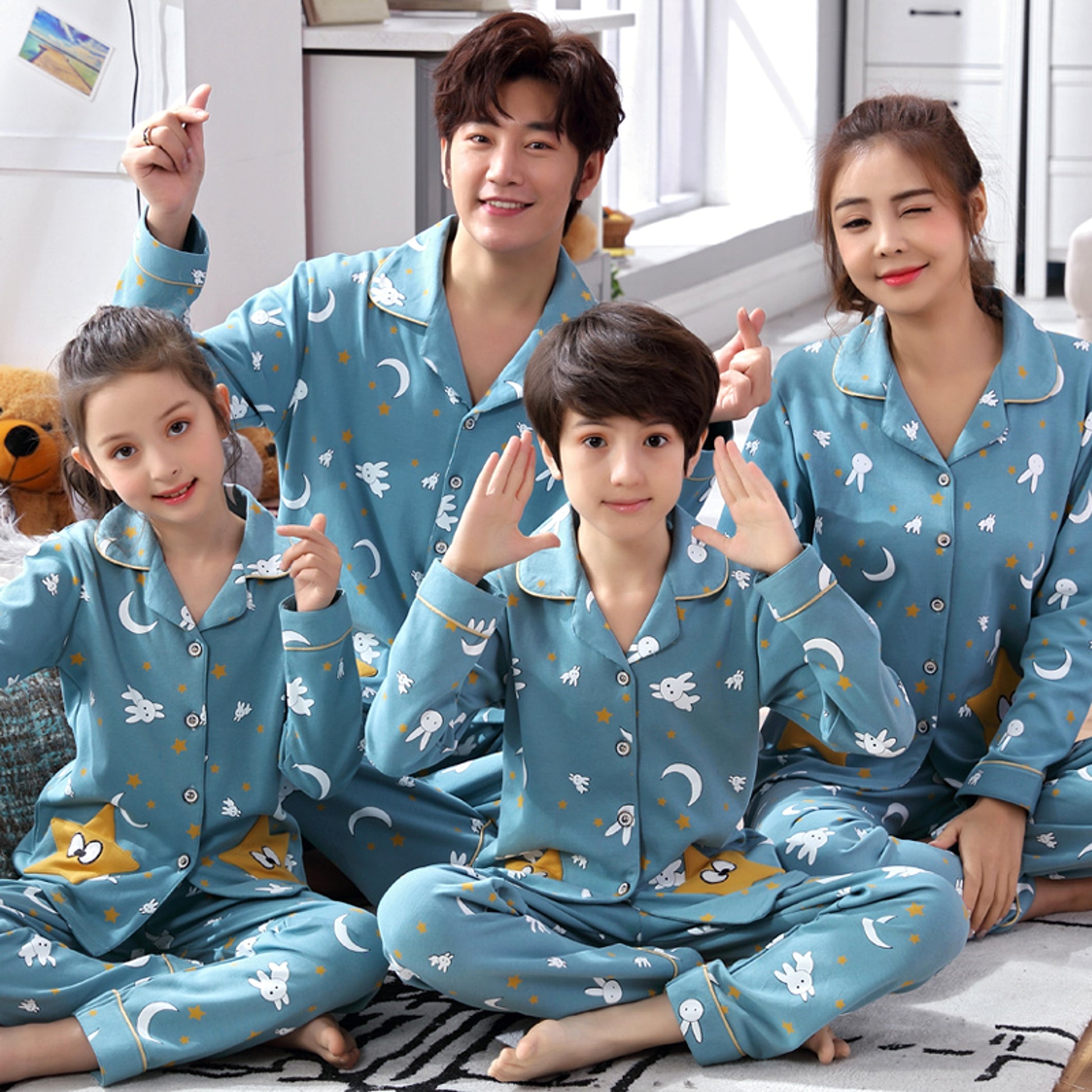 Cotton Parent-child Pajamas Spring And Autumn Long Sleeve Thin Style - enhanced image 3