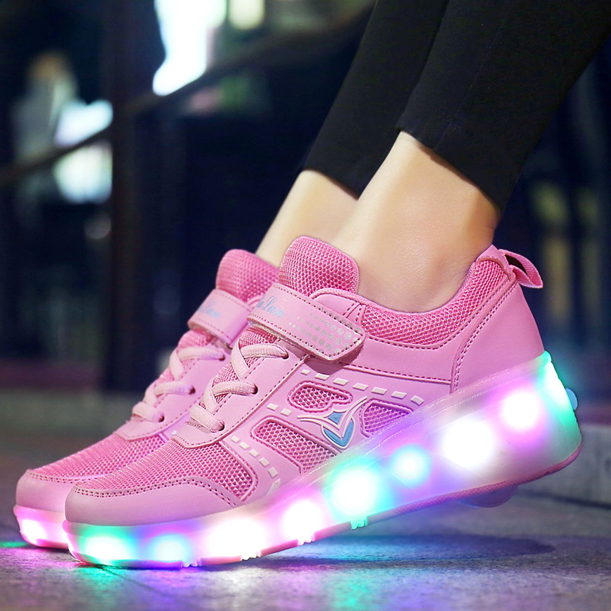 Creative Charging Children's LED Light Roller Skates - enhanced image 3