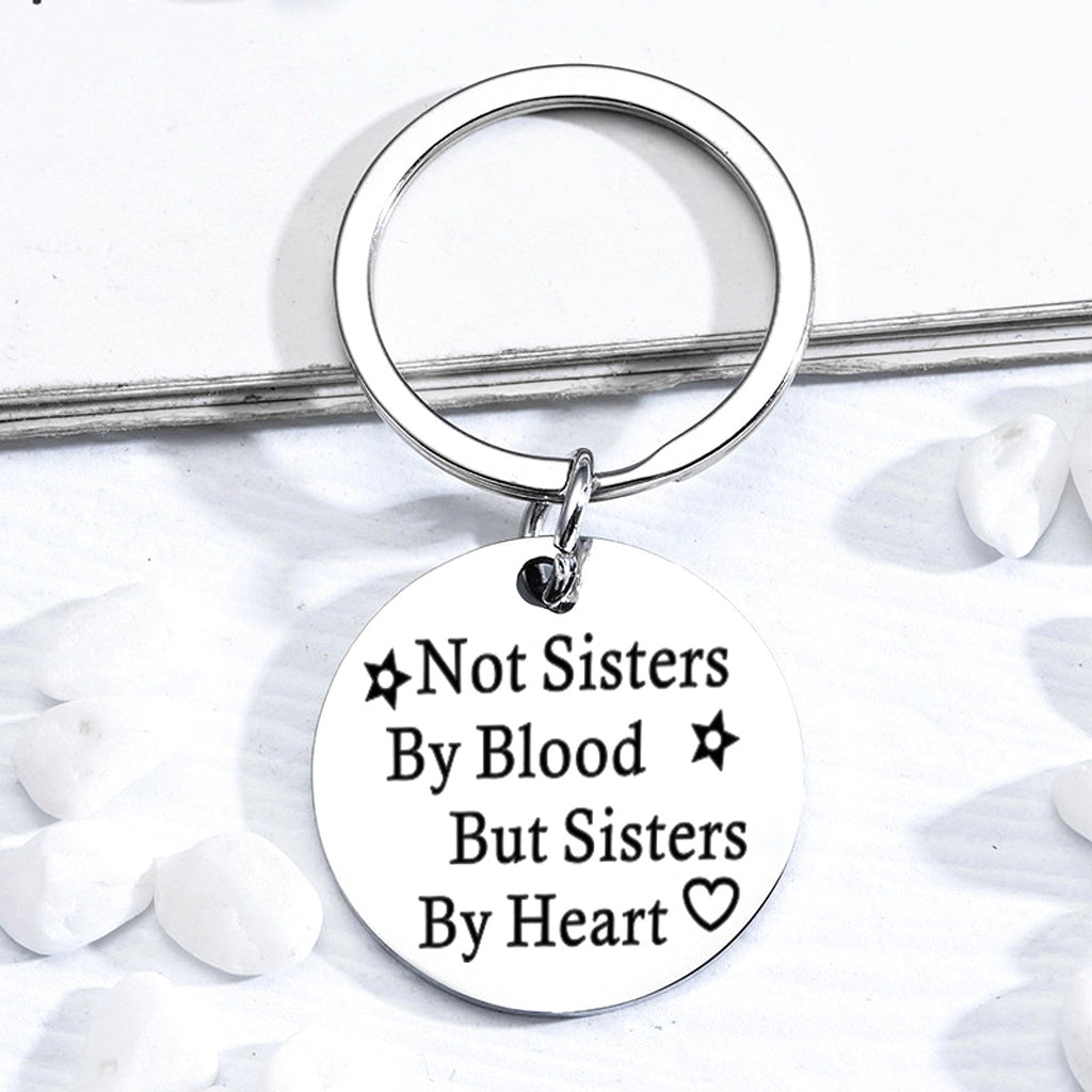 Personalized Stainless Steel Round Keychain – Engraved Pendant for Friends & Family - enhanced image 3