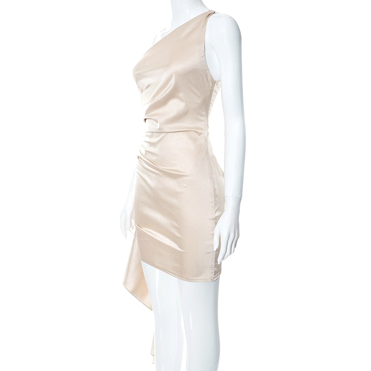 Crossbody Sleeveless Slim Fit Dress - enhanced image 3