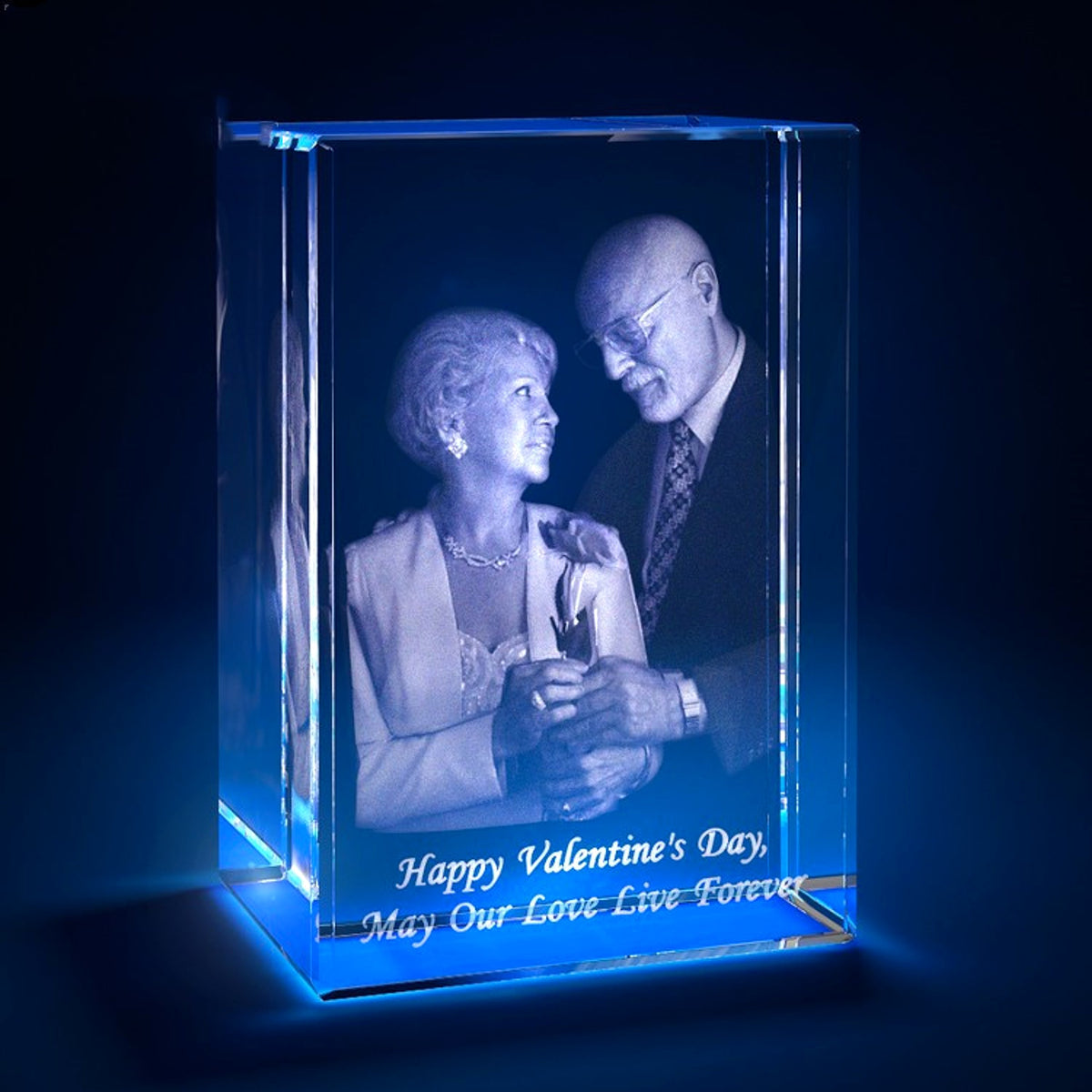 CrystalHeart™ – Personalized  Laser Engraved Glass Photo Cube - enhanced image 3