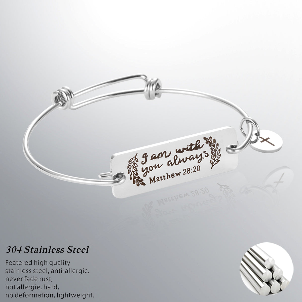Personalized Engraved Stainless Steel Bracelet – A Timeless Keepsake! - enhanced image 3