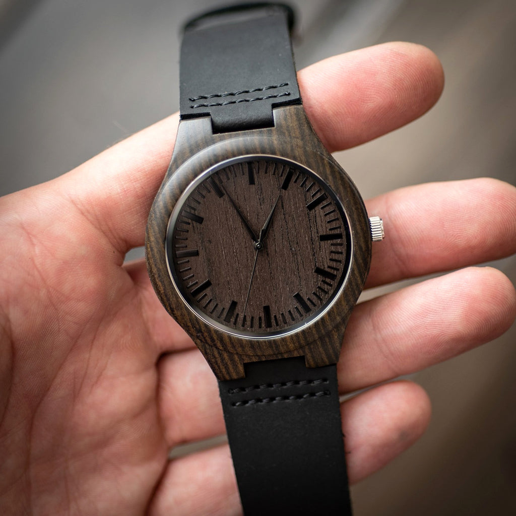 Custom Engraved Wooden Watch – Personalized Gift for Him - enhanced image 3