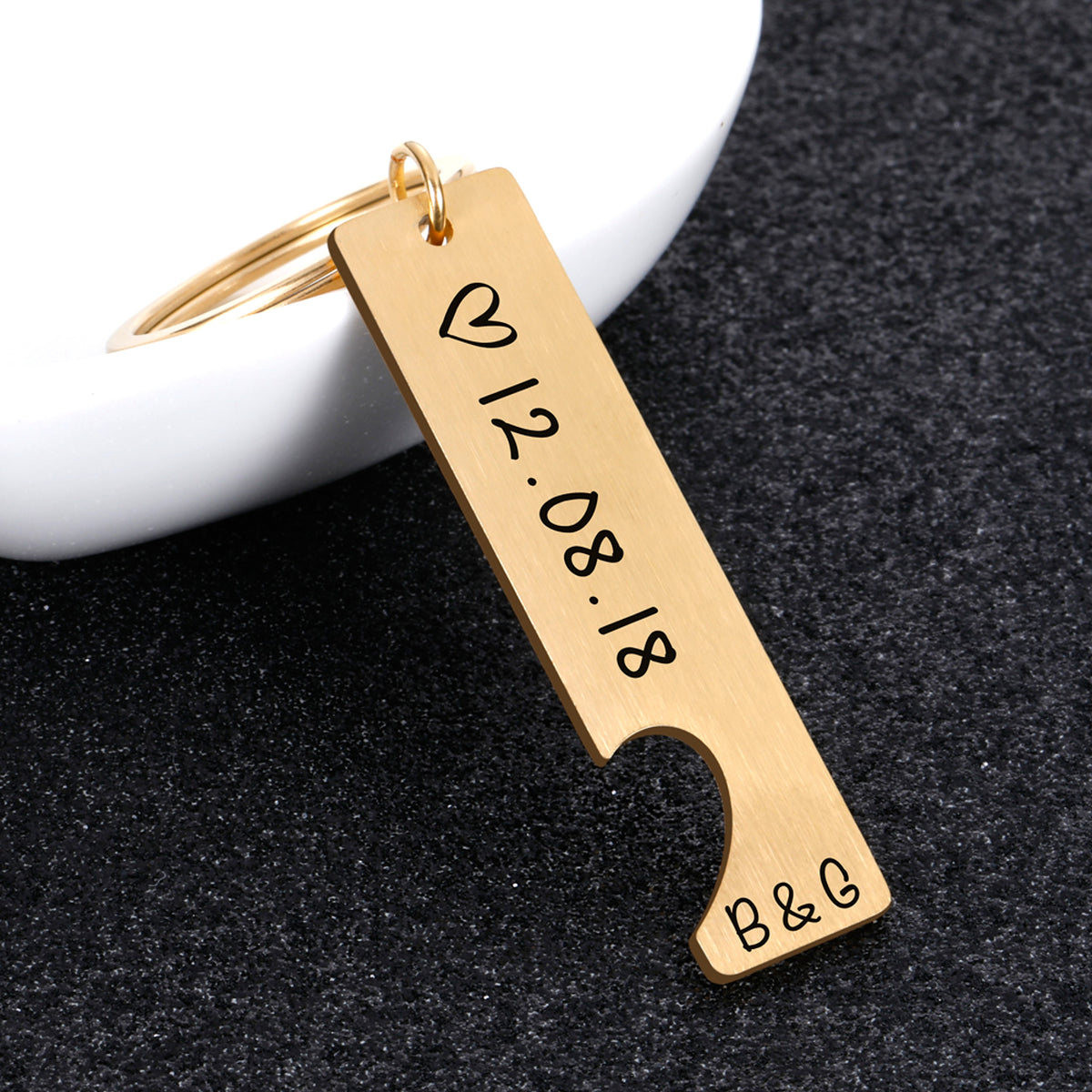 Customized Couples Keychain – Personalized Gift for Boyfriend, Girlfriend, Husband & Wife - enhanced image 3