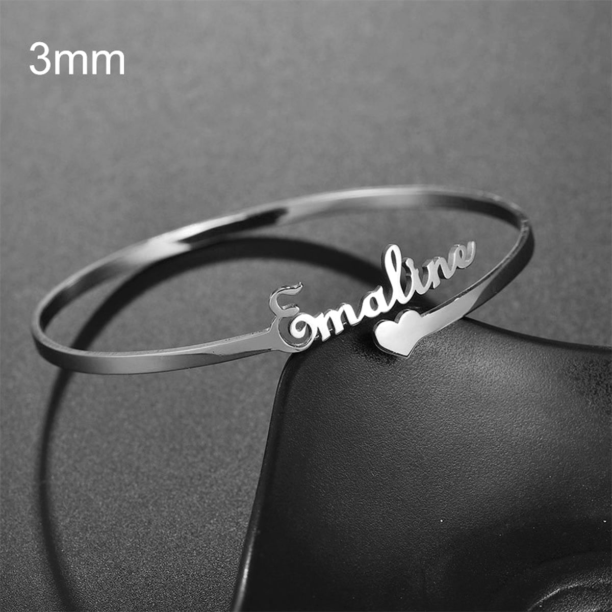 Personalized Name Bracelet – Custom Engraved Stainless Steel Bangle - enhanced image 3