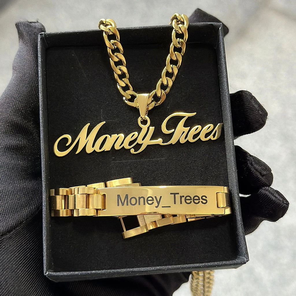 DIY Large Nameplate Engraved Letter Pendant - enhanced image 3