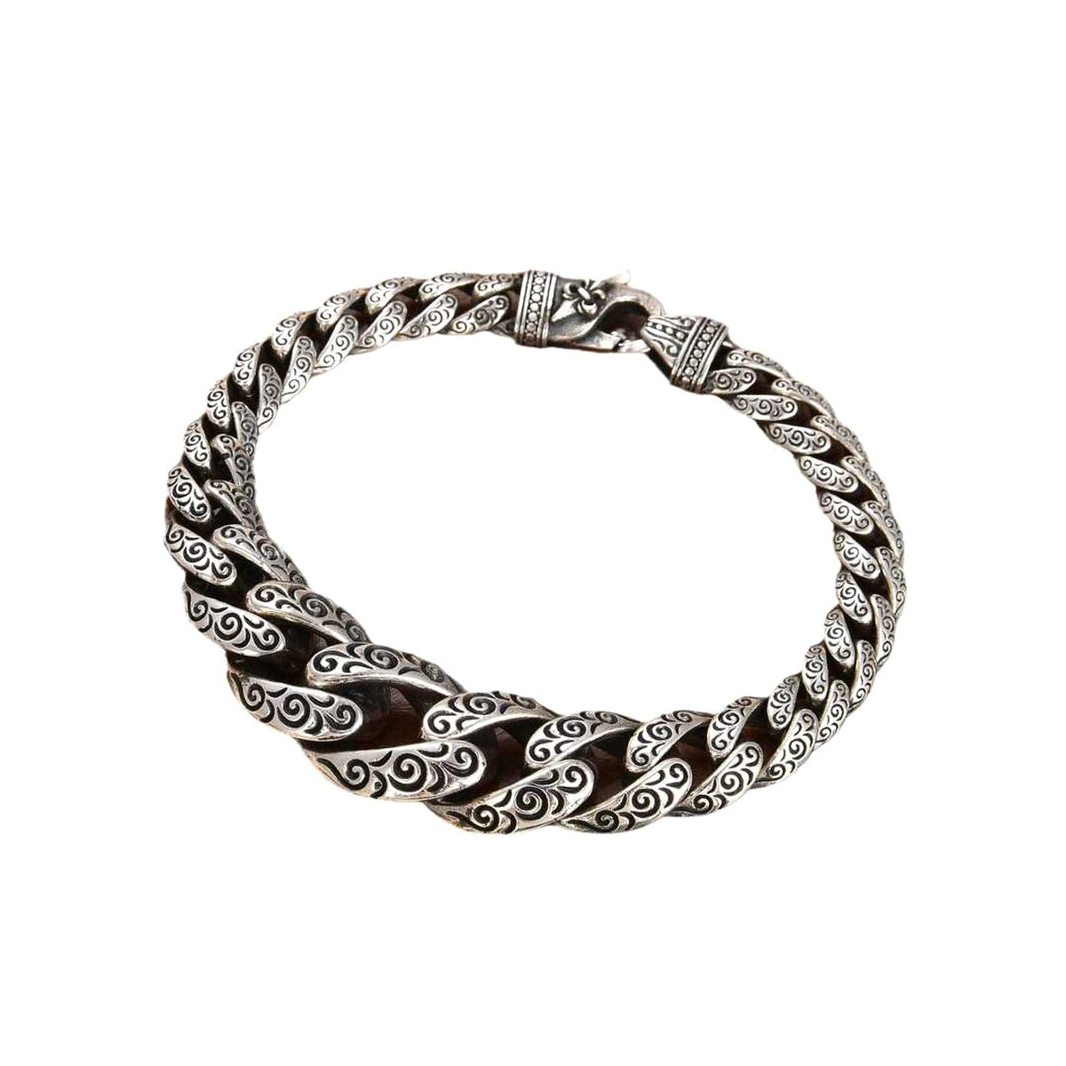 Domineering Retro Double Chinese Dragon Heads Bracelet - enhanced image 3