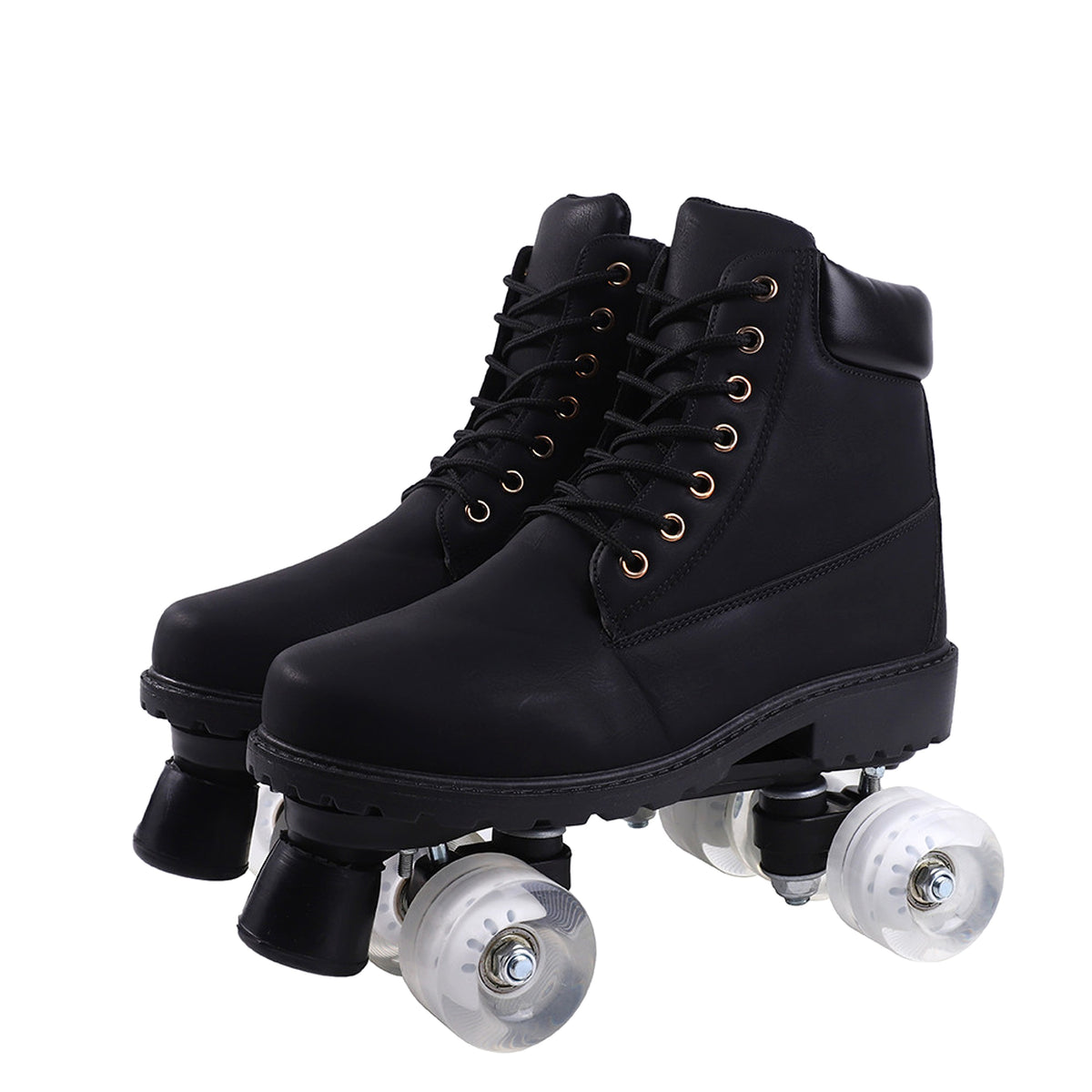 Double Row Skates Double Row Pulleys Four-roller Skates Roller Skating Flashing Wheels - enhanced image 3