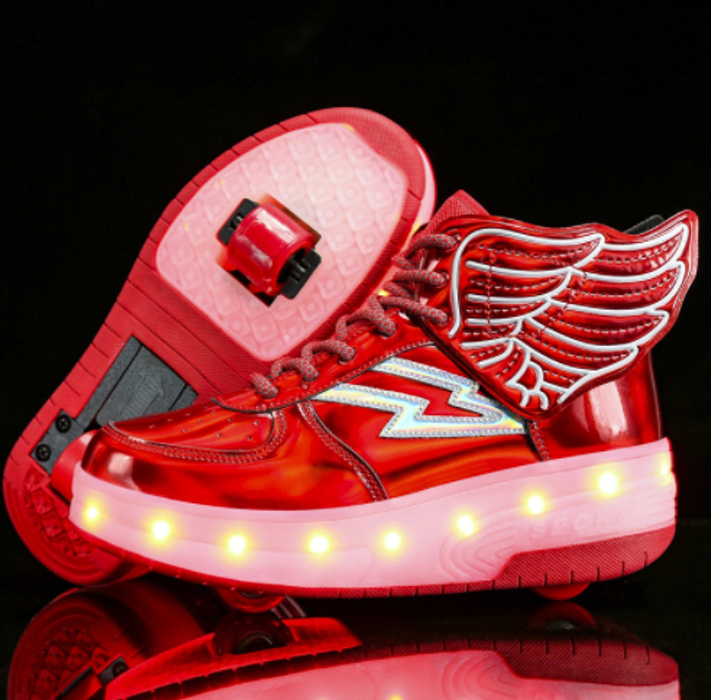 Double Wheel Led Light Shoes Wheel Student Roller Skates - enhanced image 3