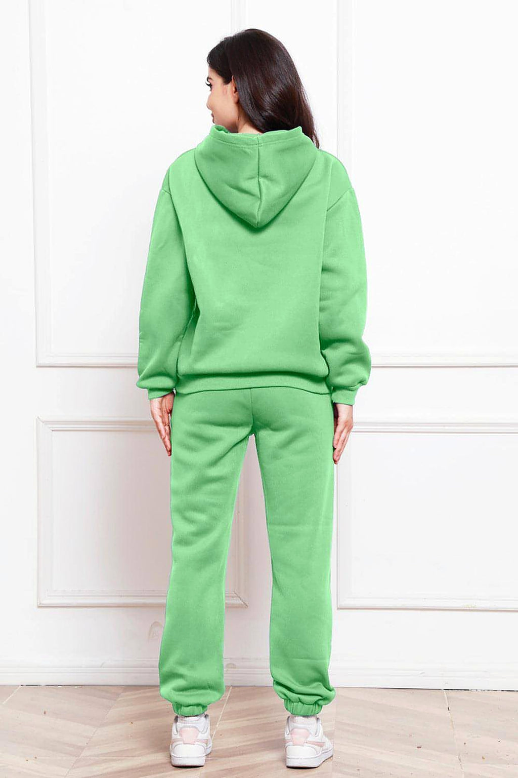 Drop Shoulder Long Sleeve Hoodie and Pants Set - enhanced image 3