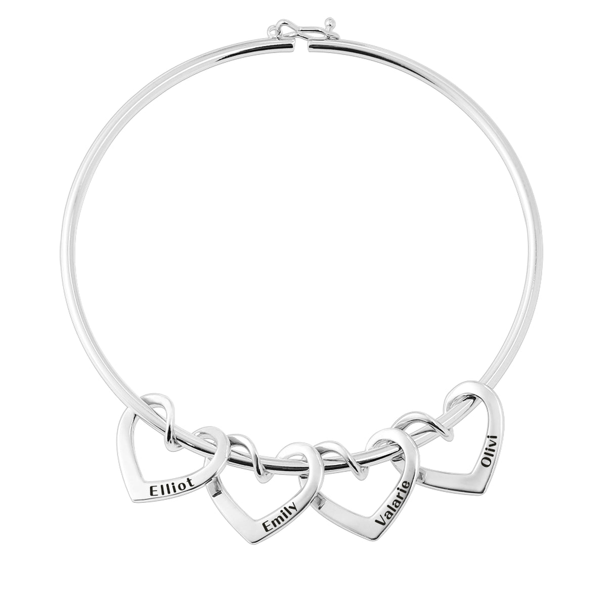 Personalized Family Heart Bracelet – A Symbol of Love & Connection - enhanced image 3