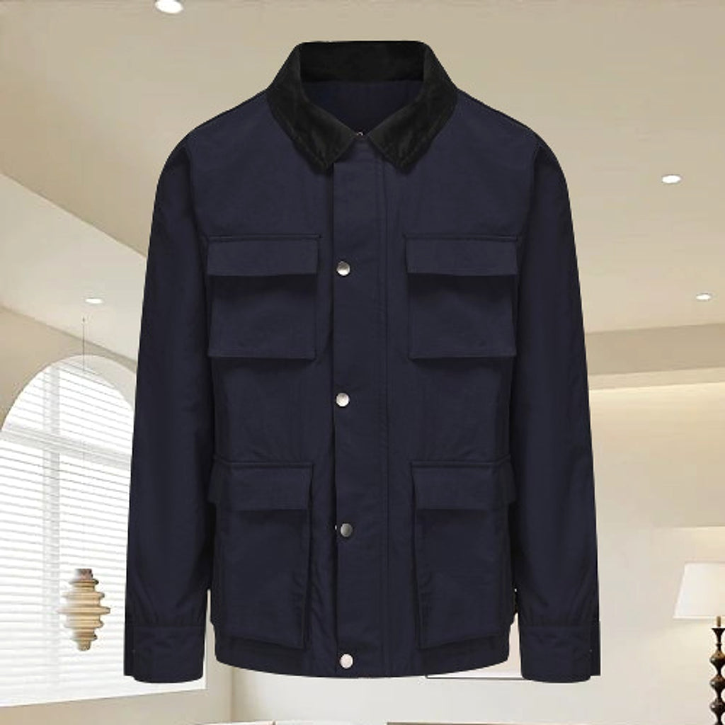 Fashion Solid Color Zipper Jacket Jacket Men - enhanced image 3