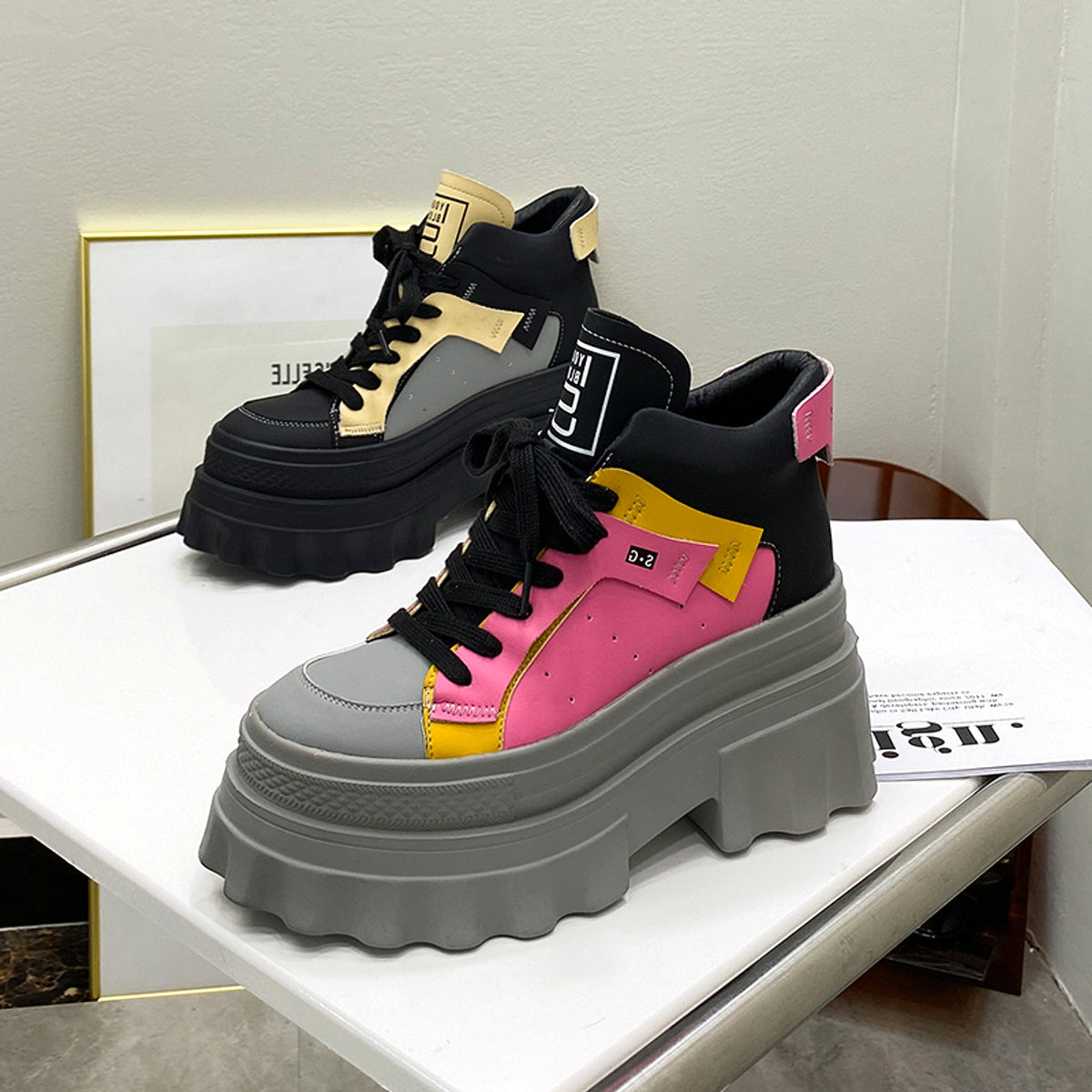 ALLFASHION™ – AltRise Chunky High-Top Platform Sneakers - enhanced image 3