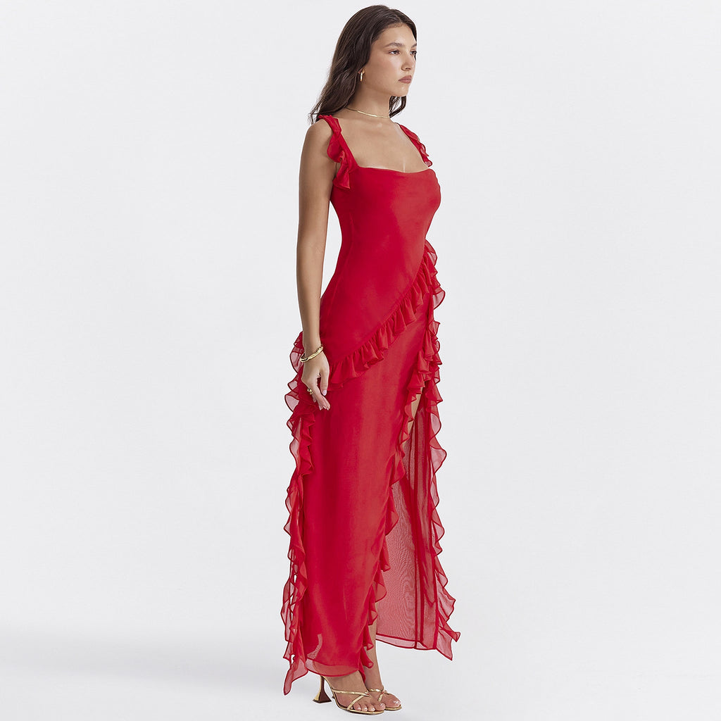 Female Summer Fashionable Stringy Selvedge Stitching Temperament Dress - enhanced image 3