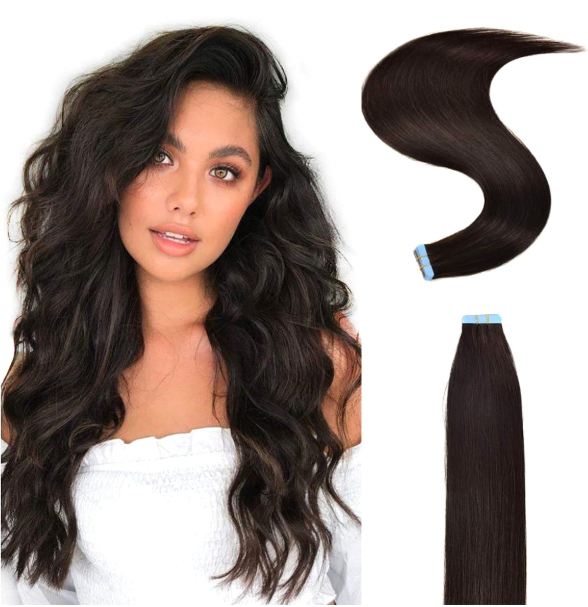 LuxeWave Traceless Invisible Real Hair Wig Extension - enhanced image 3