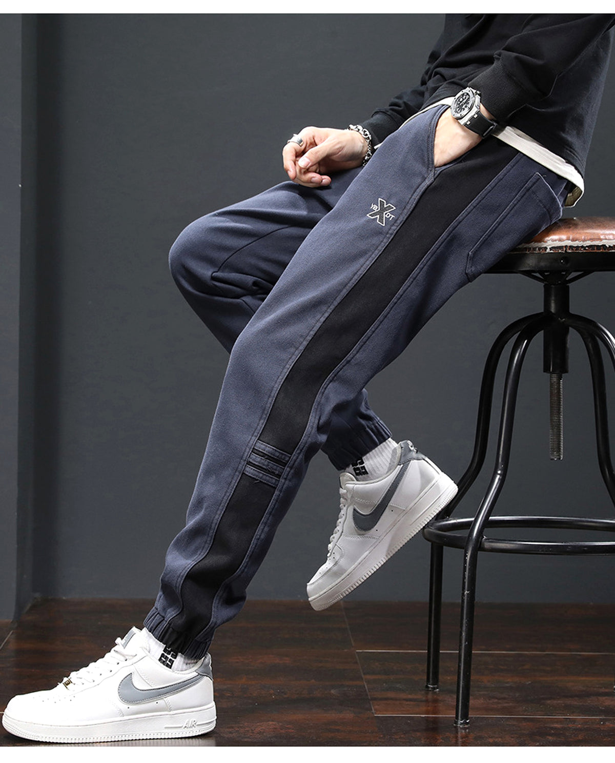 Fleece Lined Padded Warm Keeping Track  Loose Casual (Jeans & Pants) - enhanced image 3